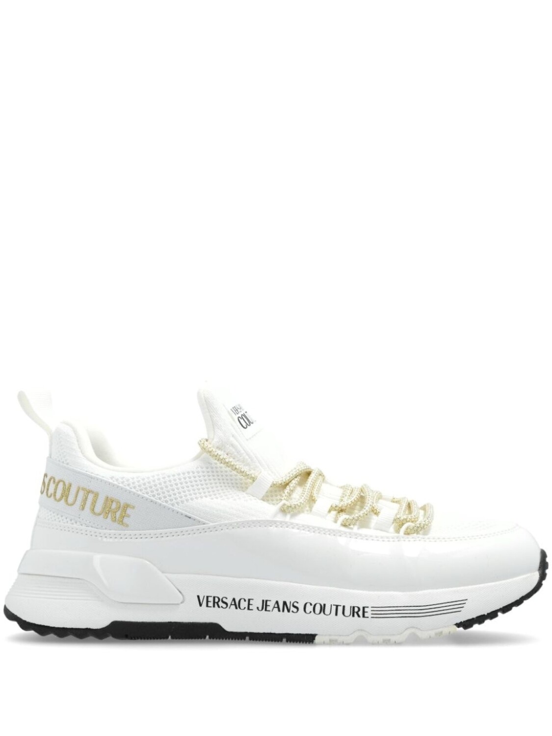 

Versace Jeans Couture кожаные кроссовки с динамичным логотипом, белый