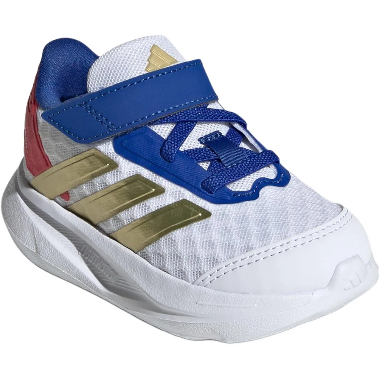 Кроссовки для малышей Adidas DURAMO SL 2.0 Support белые с золотым и синим — фото 4