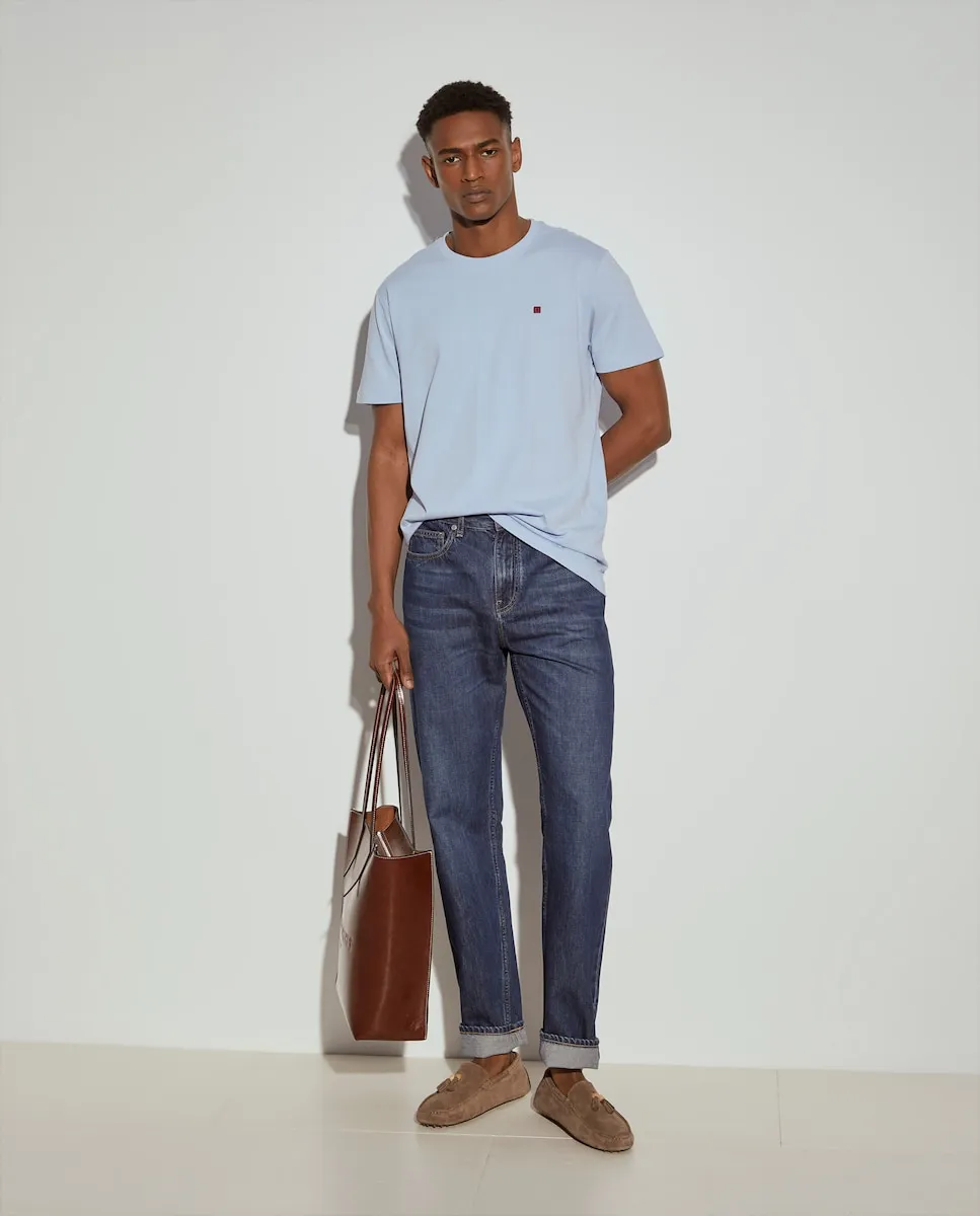 

Основная мужская футболка из хлопка Lion of Porches, светло-голубой