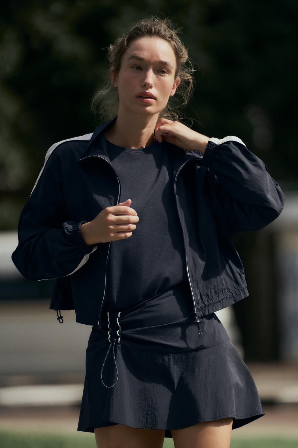 

Шорты с регулируемой талией ZARA, цвет Blue/White