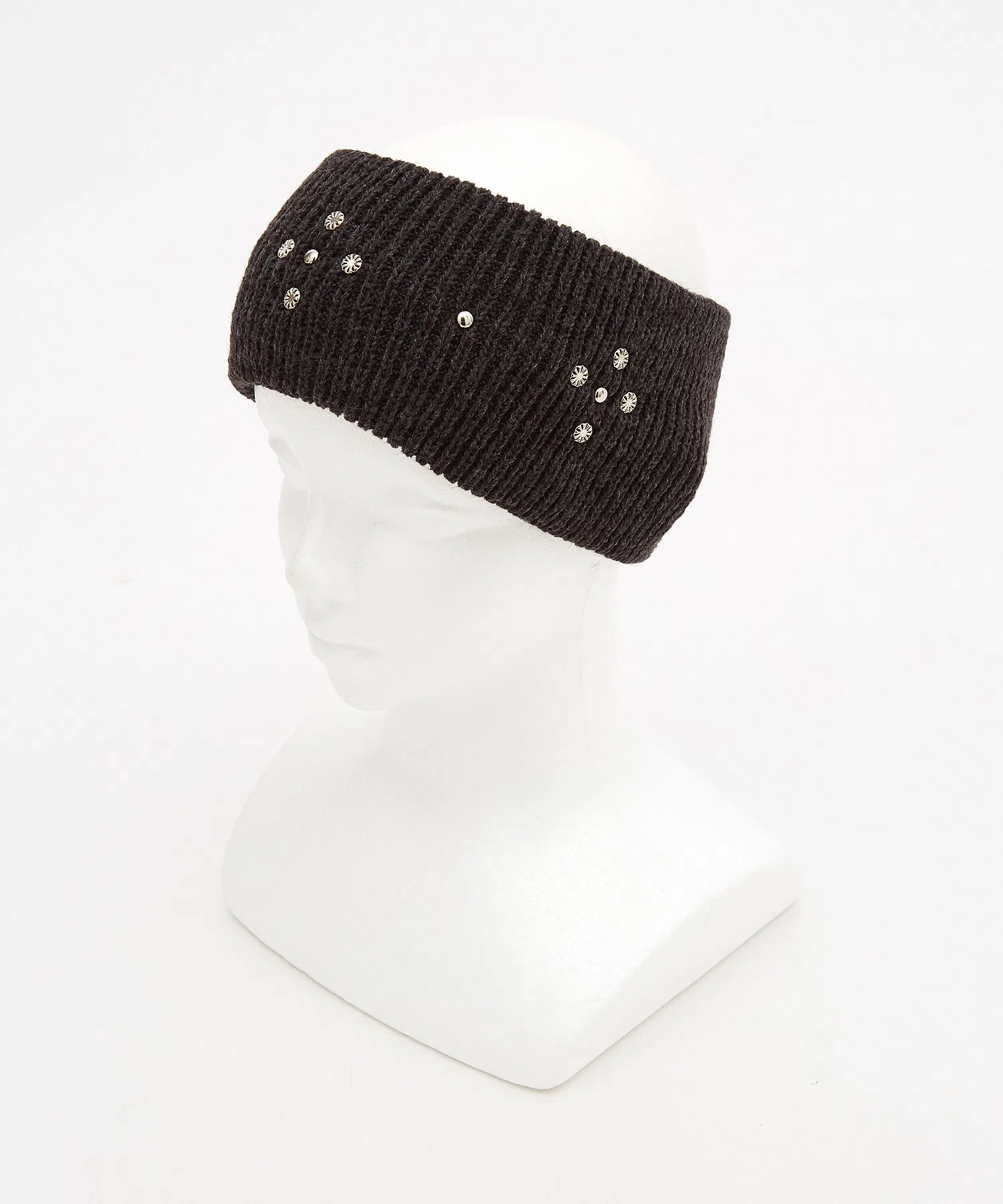 Повязка на голову An Meets Zakka Metal Stud Rib Knit Wide Headband — фото 3