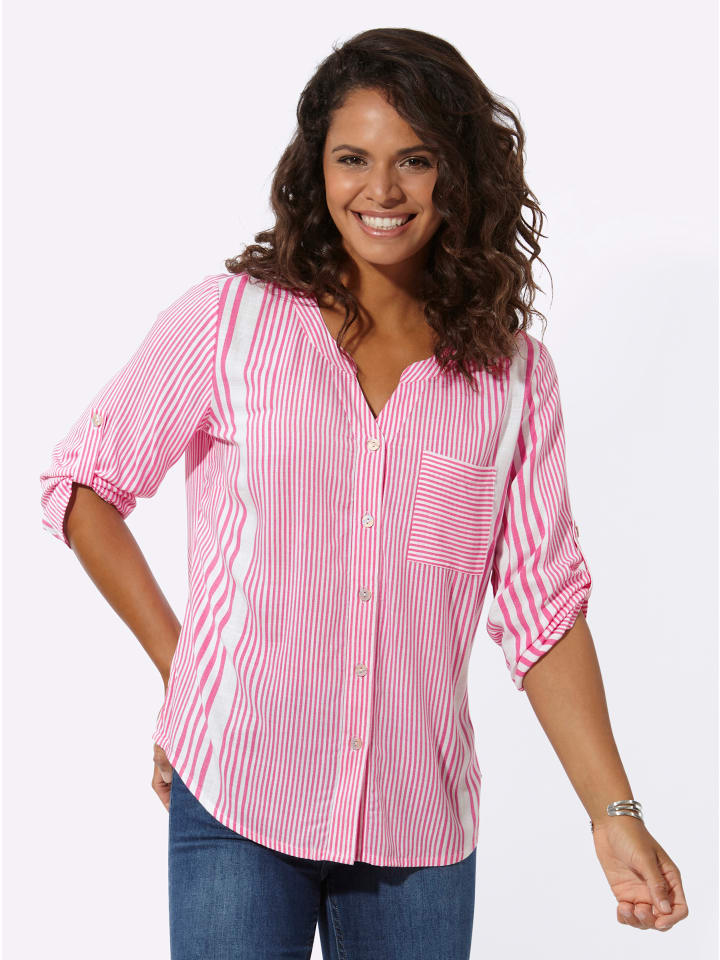 

Полосатая блузка цвета фуксии с белыми полосками WITT WEIDEN