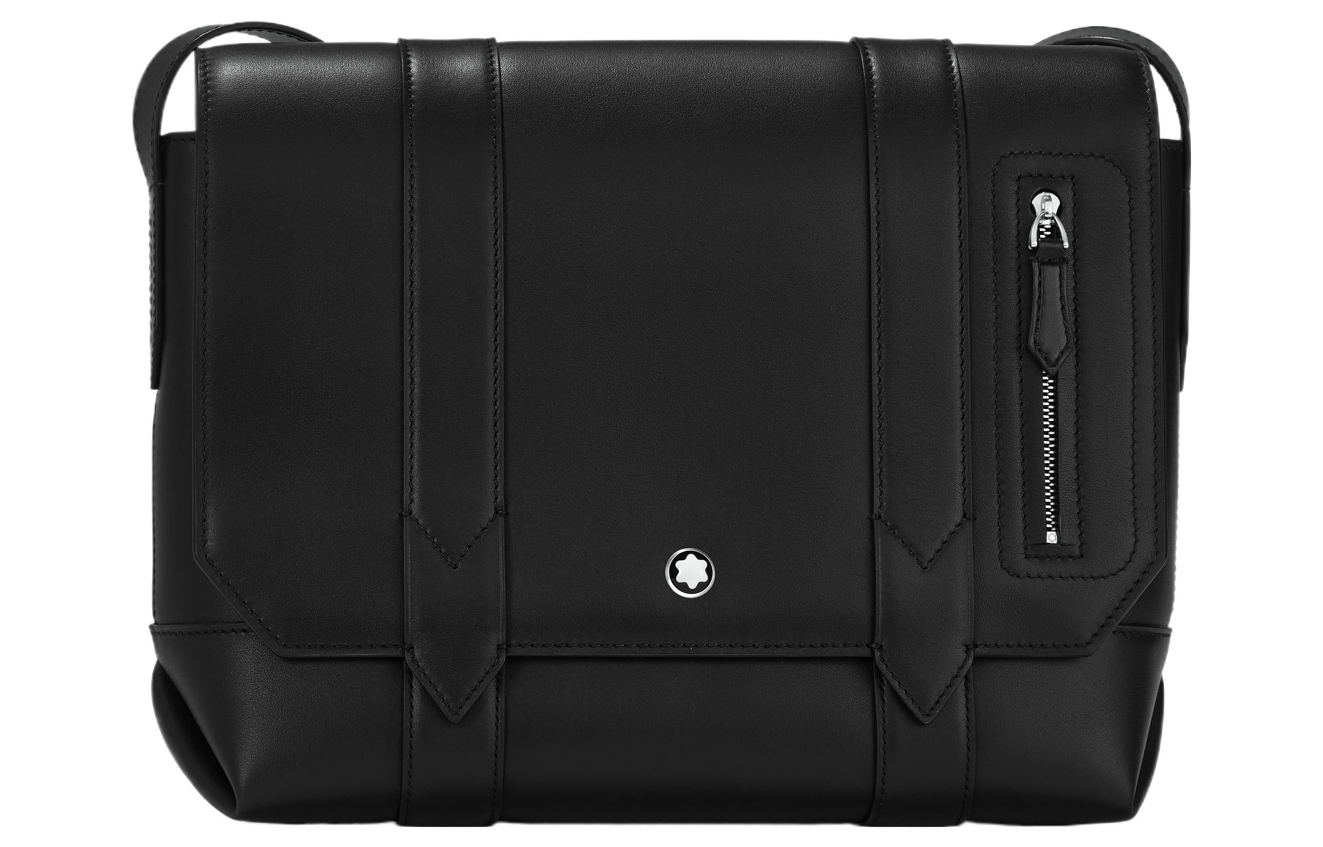 

MONTBLANC Кожаный мужской мессенджер черный