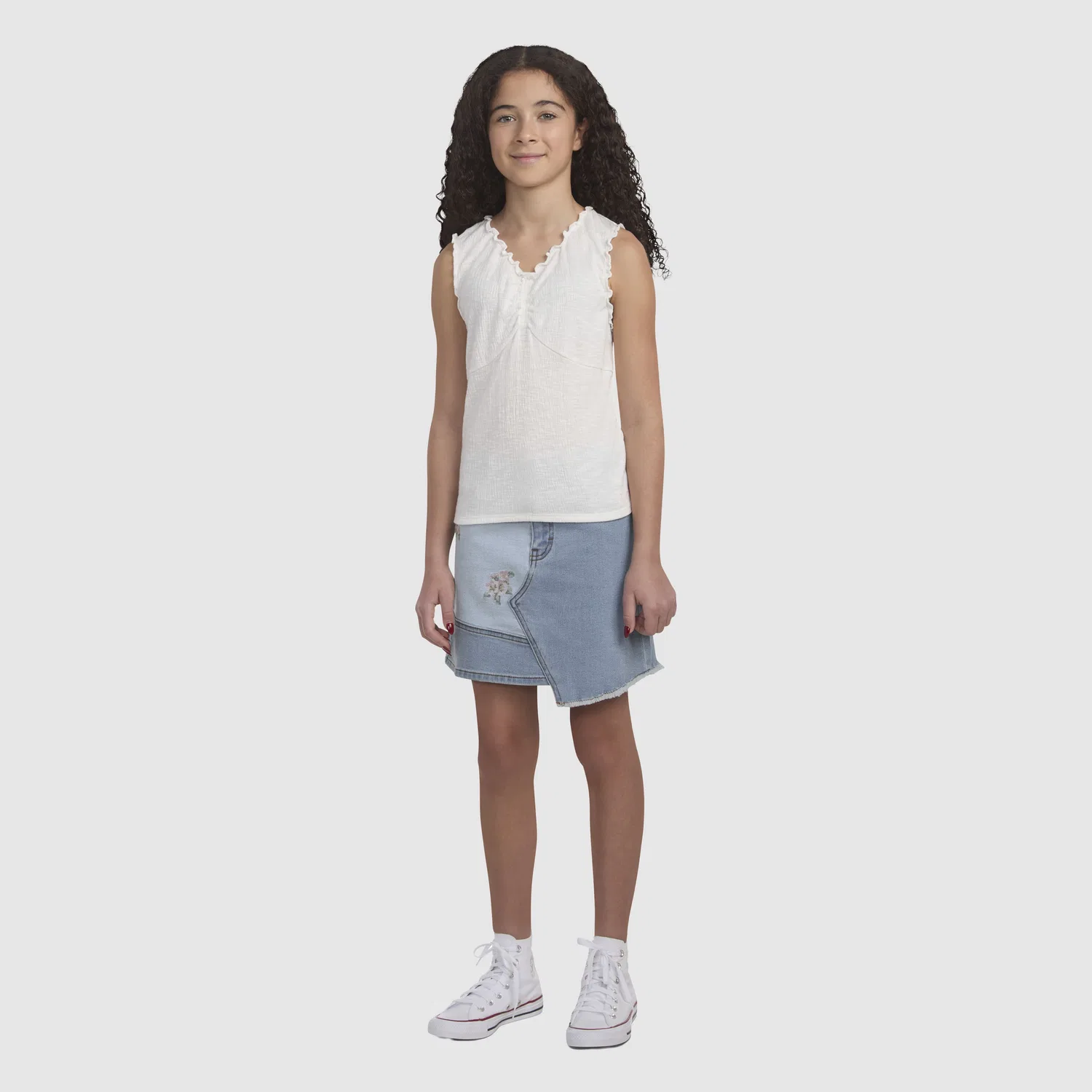 Джинсовая юбка-мэшап для девочек 7-16 лет Levi's, Light Wash