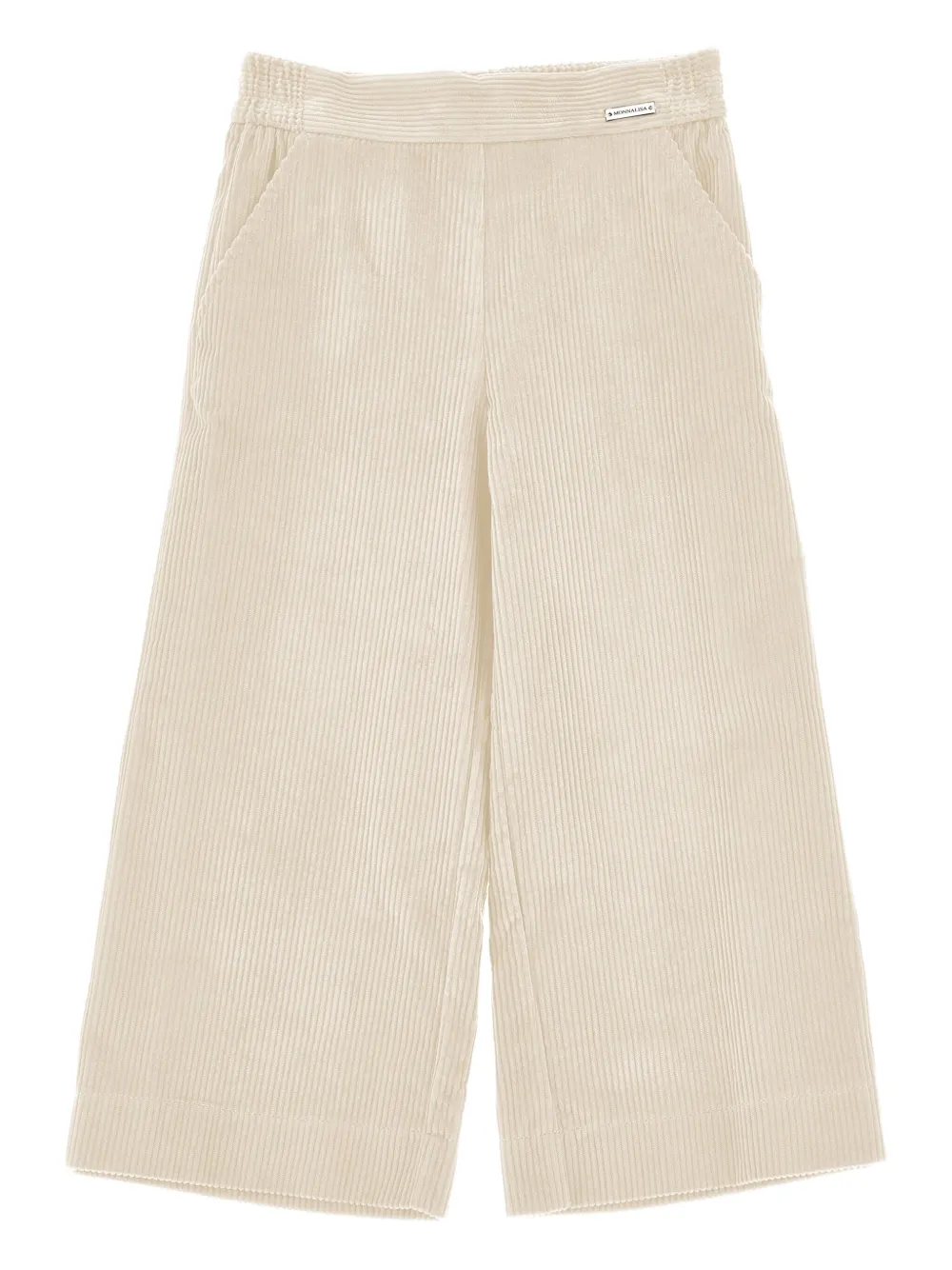 

Вельветовые брюки широкого кроя Monnalisa, нейтральный