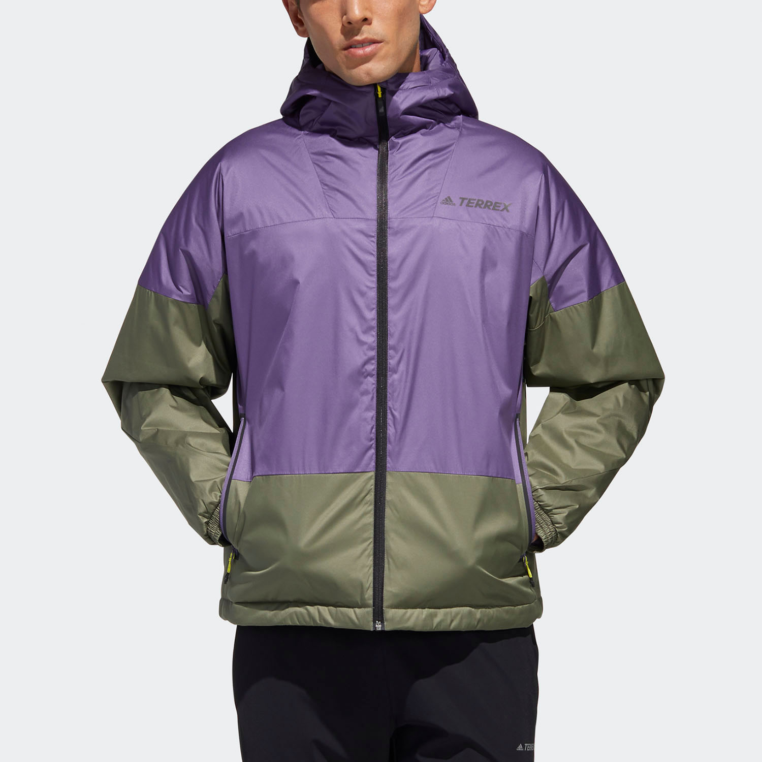 Куртки пальто мужские Tech Purple Adidas, фиолетовый — фото 4