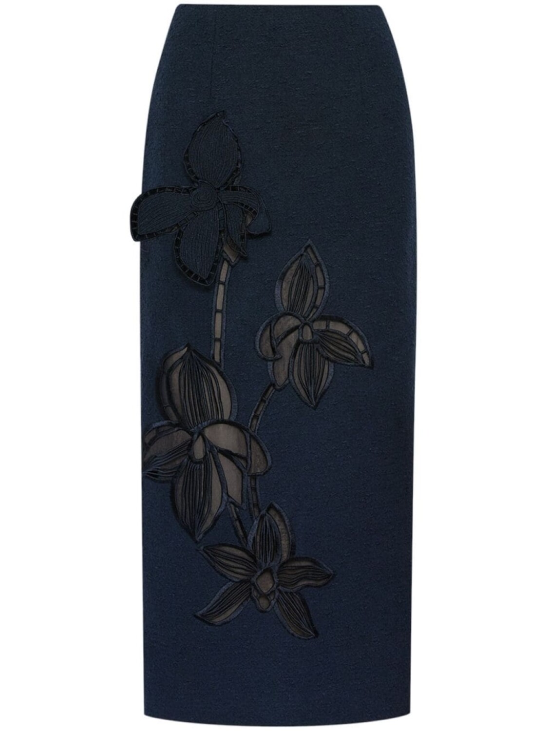 

Юбка с вышивкой Oscar de la Renta, синий