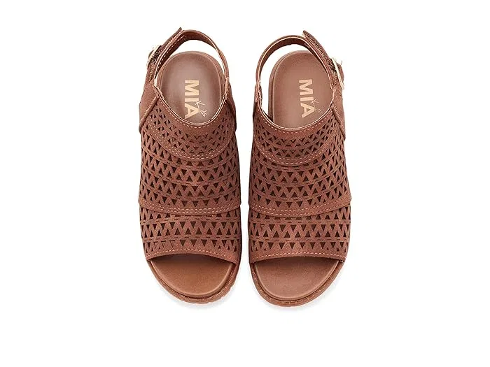 Босоножки на каблуке Mollee Mia Kids, Cognac — фото 3