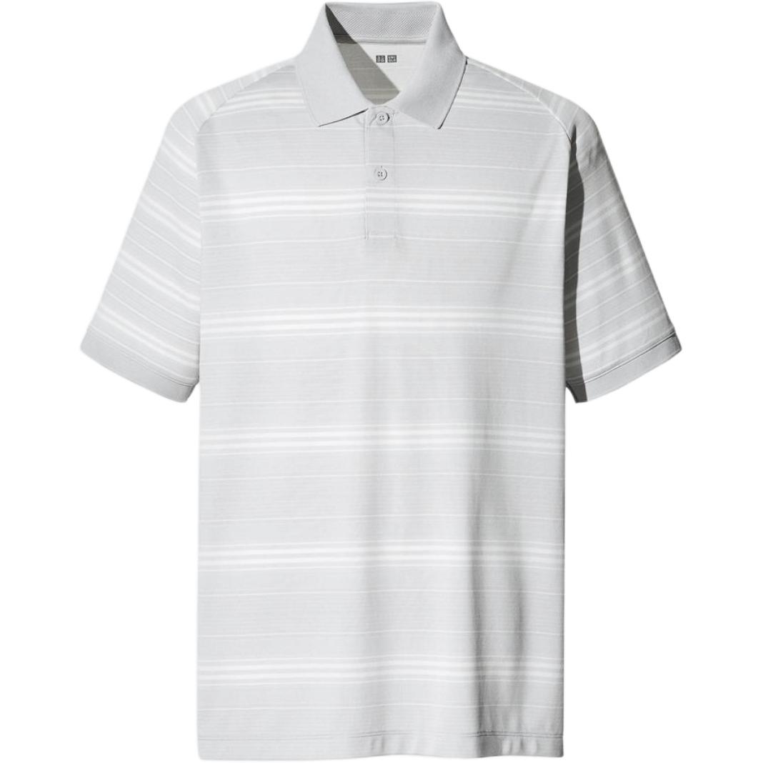 

Унисекс поло светло-серое UNIQLO, светло-серый