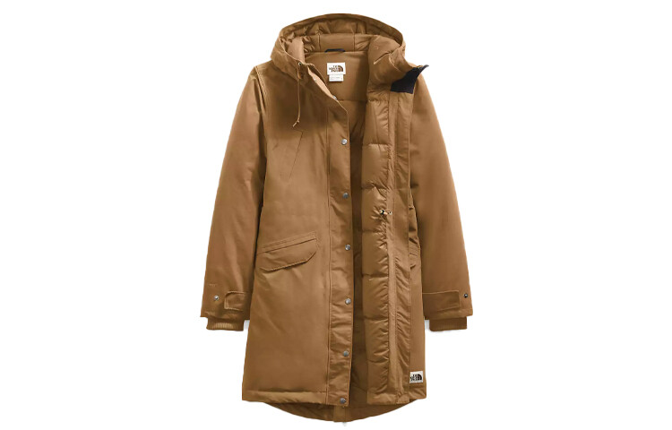 

Пуховик женский коричневый The North Face