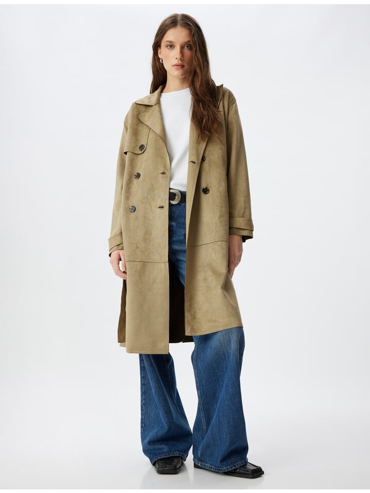 

Тренч KOTON Trenchcoat, цвет Bunter Salbei