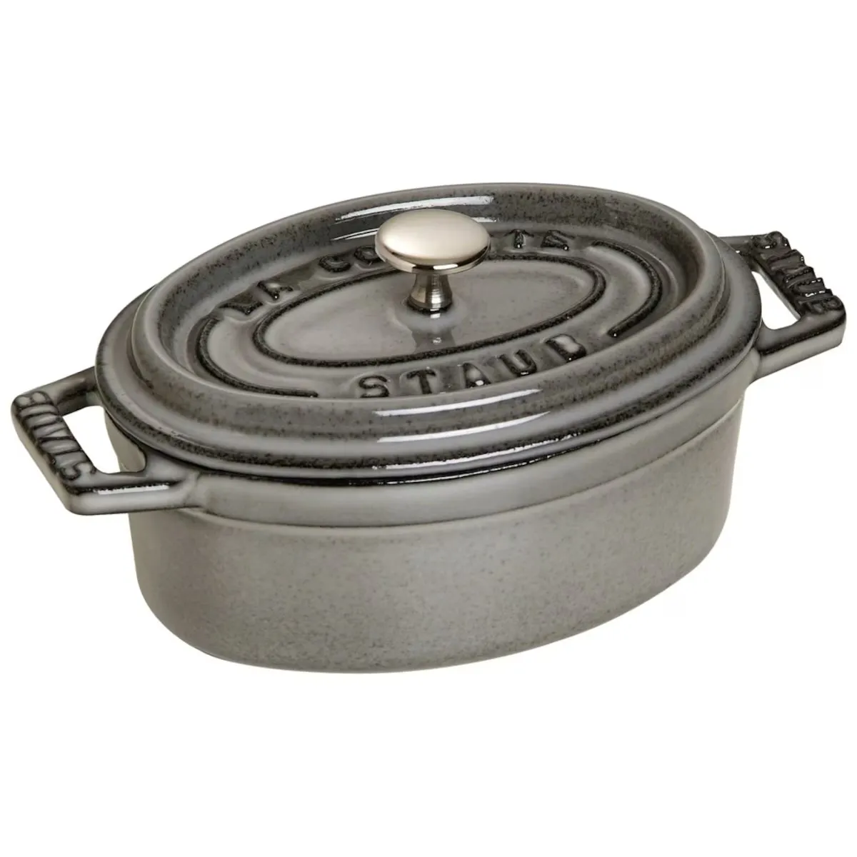 

Чугунный кокот Staub Mini Oval, темно-серый
