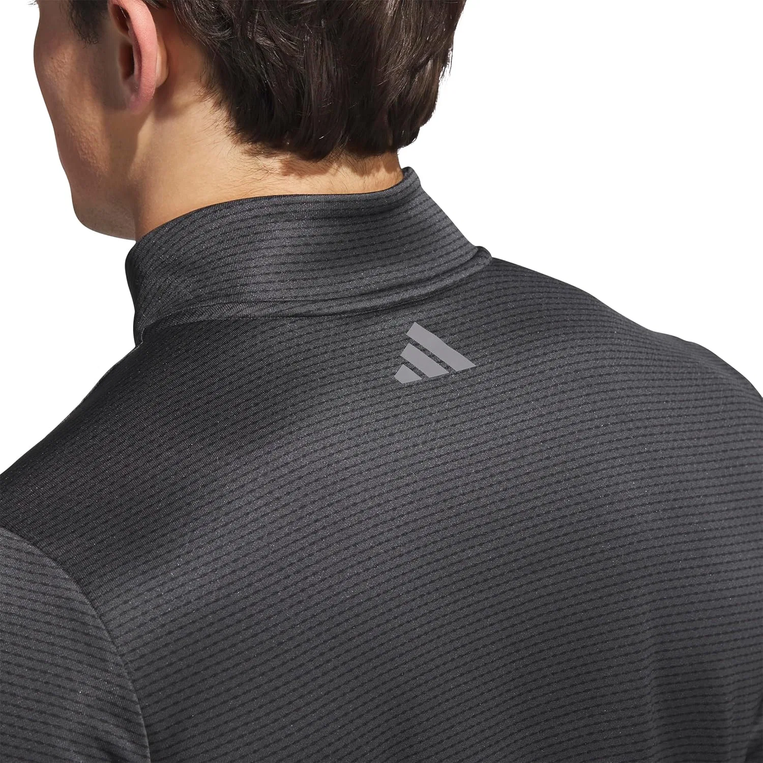 Куртка-толстовка Adidas Performance с принтом и молнией на четверть, Carbon — фото 4