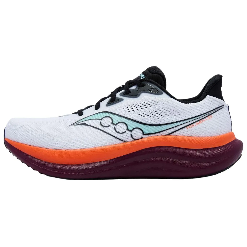 Saucony Triumph Victory 23 Training City Commuting Running Shoes Unisex White Black