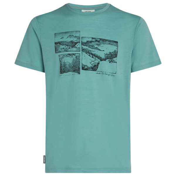 

Футболка Merino 150 tech lite s/s, tée Climb - рубашка из мериноса Icebreaker, Hydro