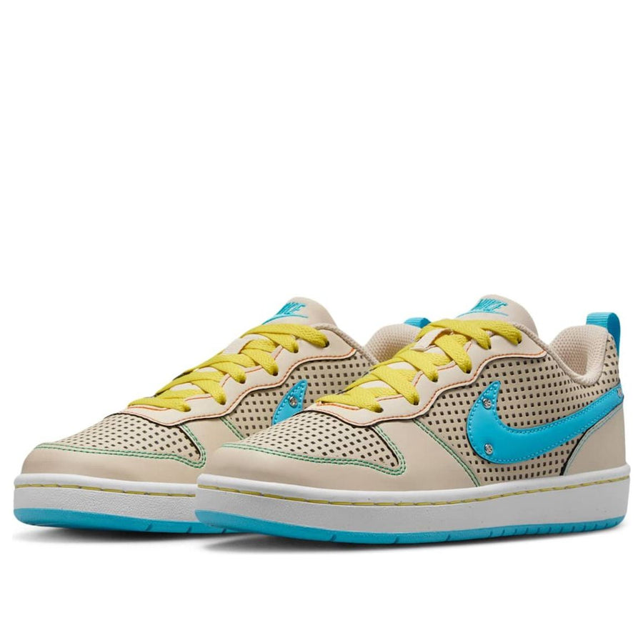 Кроссовки (GS) Nike Court Borough Low Recraft 'Sanddrift Phantom Opti Yellow Baltic Blue', желто-коричневый — фото 3