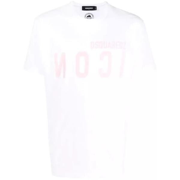 

Футболка mirrored-logo t-shirt Dsquared2, белый