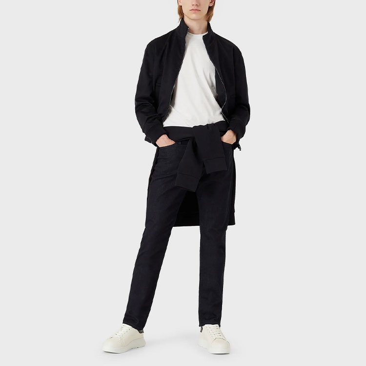 Джинсы Slim Fit EMPORIO ARMANI, темно-синие — фото 3