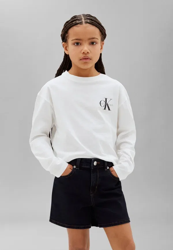 Лонгслив Calvin Klein Jeans, ярко-белый