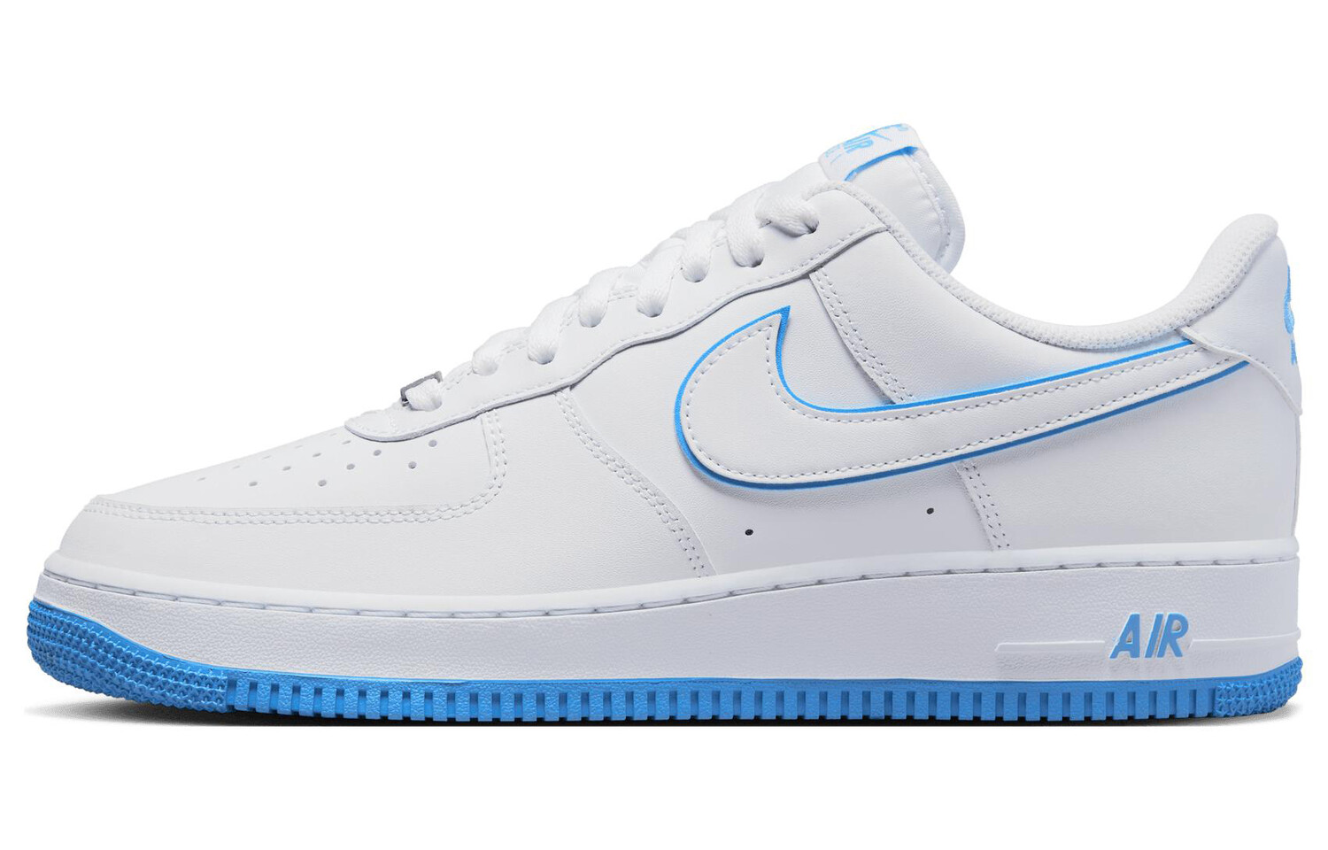 

Кроссовки Nike Air Force 1 '07 Low White University Blue Sole, Серый, Кроссовки Nike Air Force 1 '07 Low White University Blue Sole