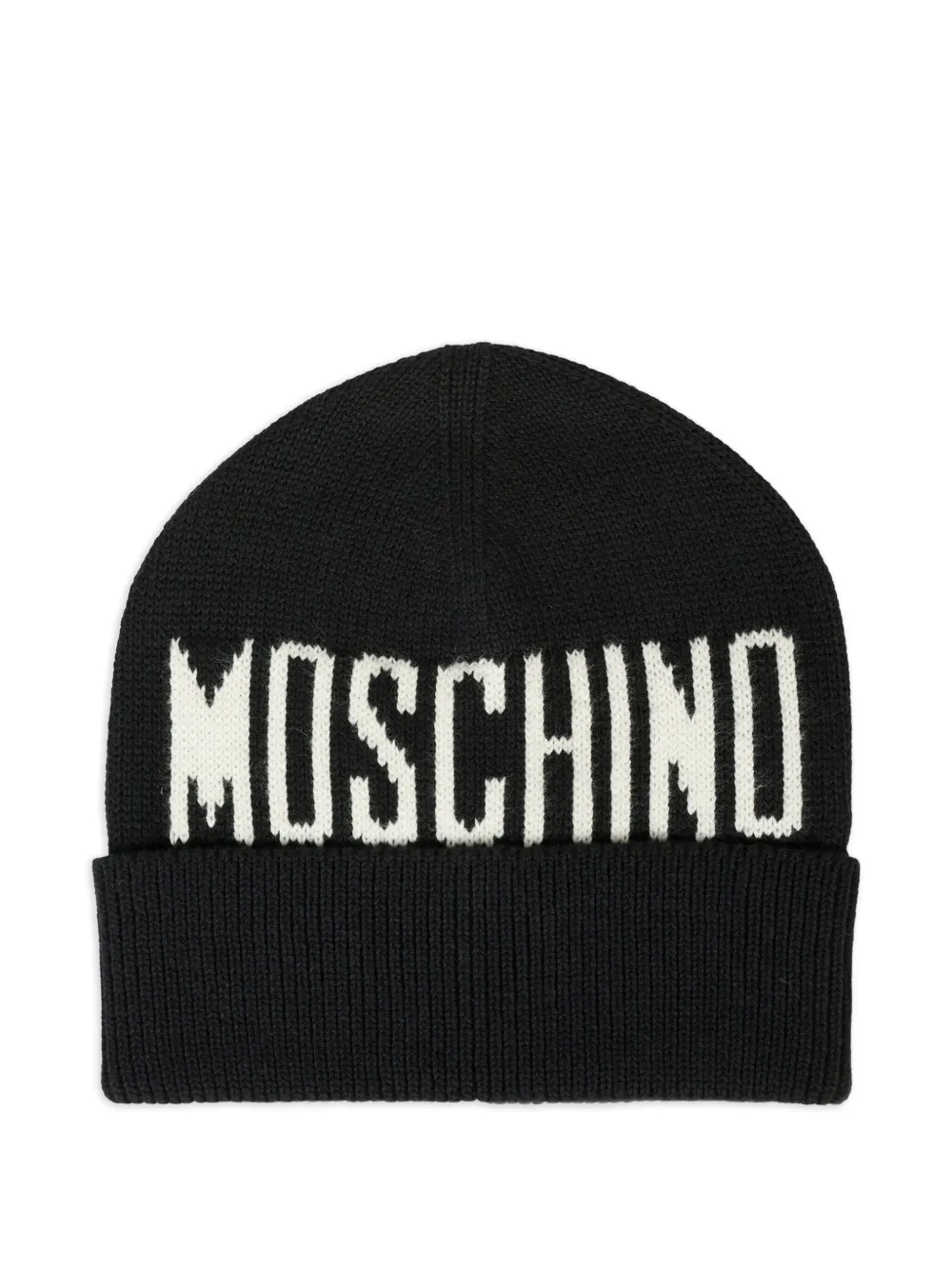 

Шапочка с вышитым логотипом Moschino Kids, черный