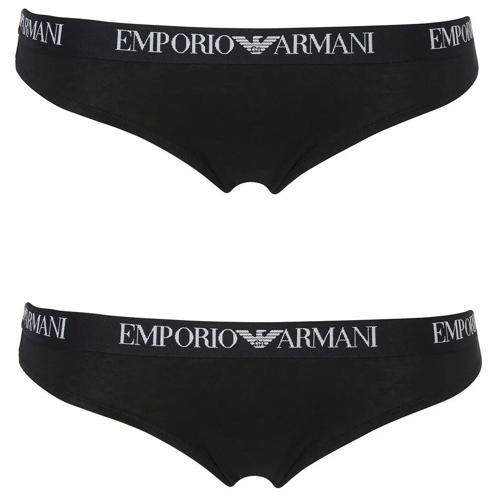 Трусики-стринги Emporio Armani EW000402_AF13033, 2 шт, черный — фото 3