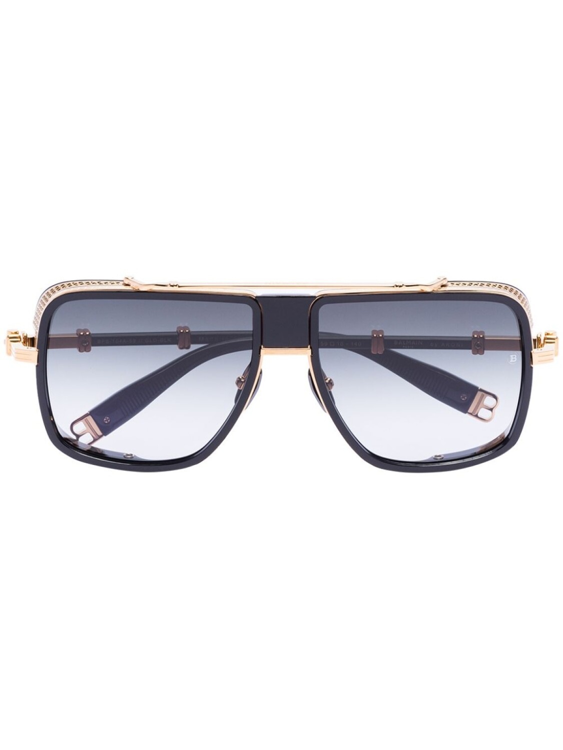 

Солнцезащитные очки-пилоты Balmain Eyewear, черный