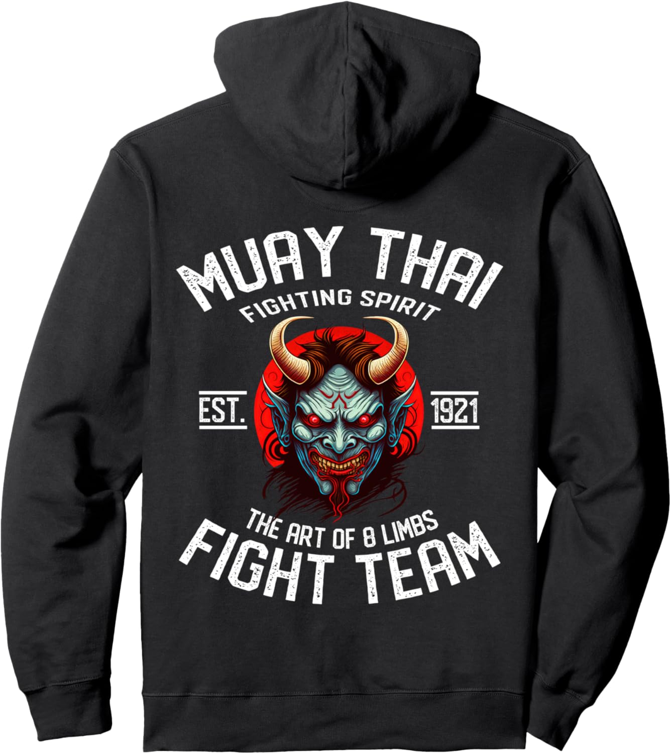 

Демон-самурай Муай Тай - Защита с помощью худи Муай Тай, черный Thai Boxing Fighting Hoodie For Men And Women