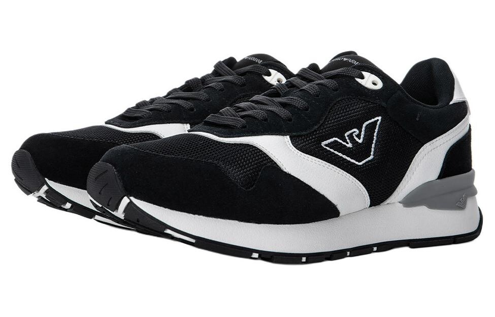 Кроссовки EMPORIO ARMANI Lifestyle Shoes Men Low-top Navy Blue Off-white, синий — фото 2