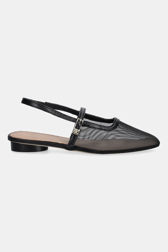 Балетки MESH ROUND HEEL BALLERINA с сетчатыми вставками и круглым каблуком Tommy Hilfiger, черный — фото 2
