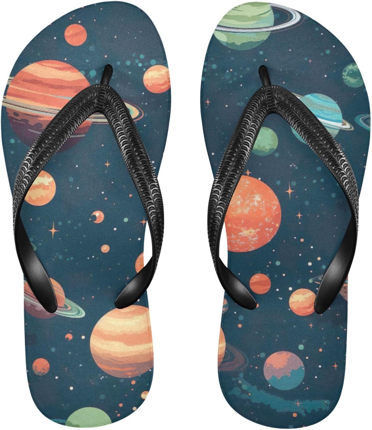 

Женские и мужские летние пляжные шлепанцы Space Planet Galaxy, повседневные сандалии для душа Kfbe