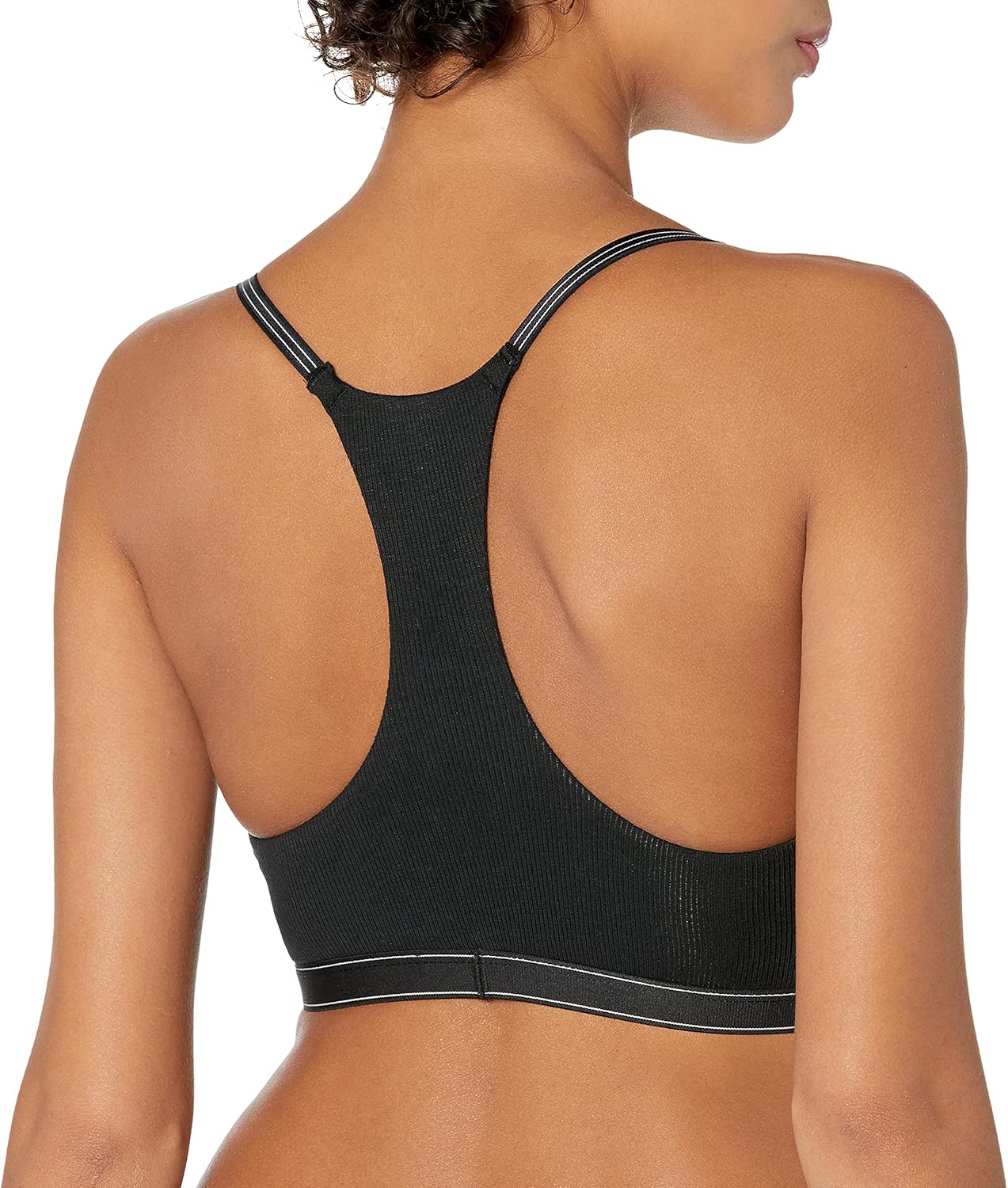 Женский бюстгальтер-бралетт Calvin Klein Pure Ribbed Natural Lift Unline, Black — фото 2