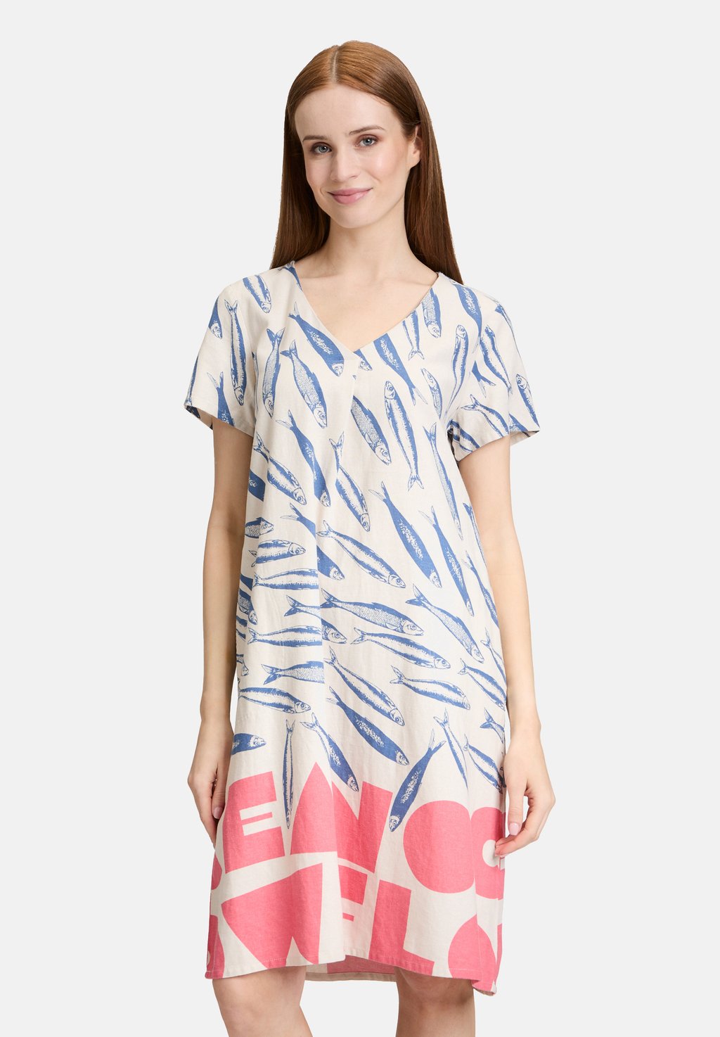 

Повседневное платье SOMMER MIT V-AUSSCHNITT Betty Barclay, белый