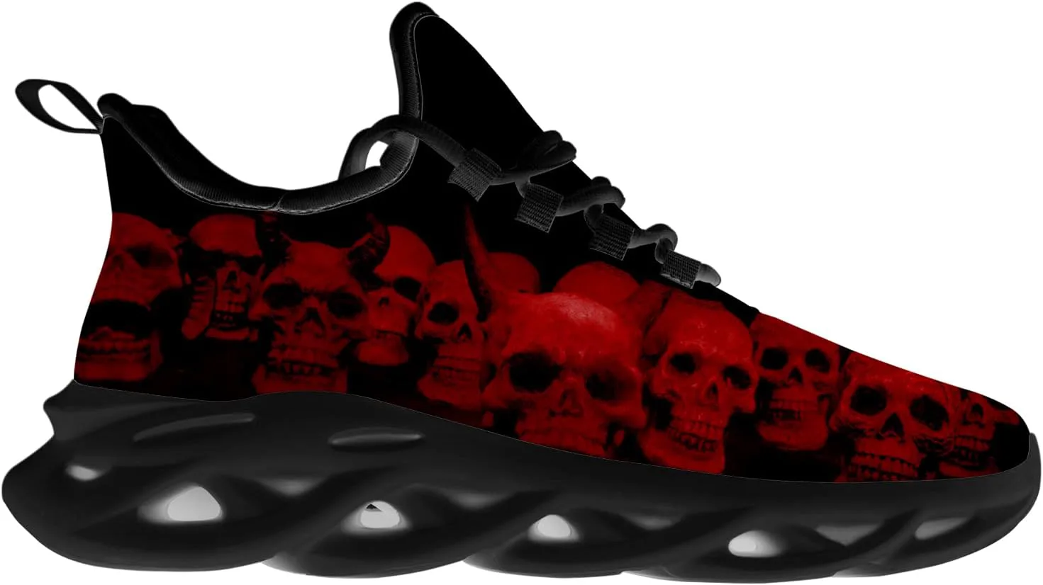 

Кроссовки Ciadoon Skull для мужчин и женщин, для бега по дороге, спортивные прогулочные, теннисные, атлетические кроссовки, подарок для мальчика и девочки, красный