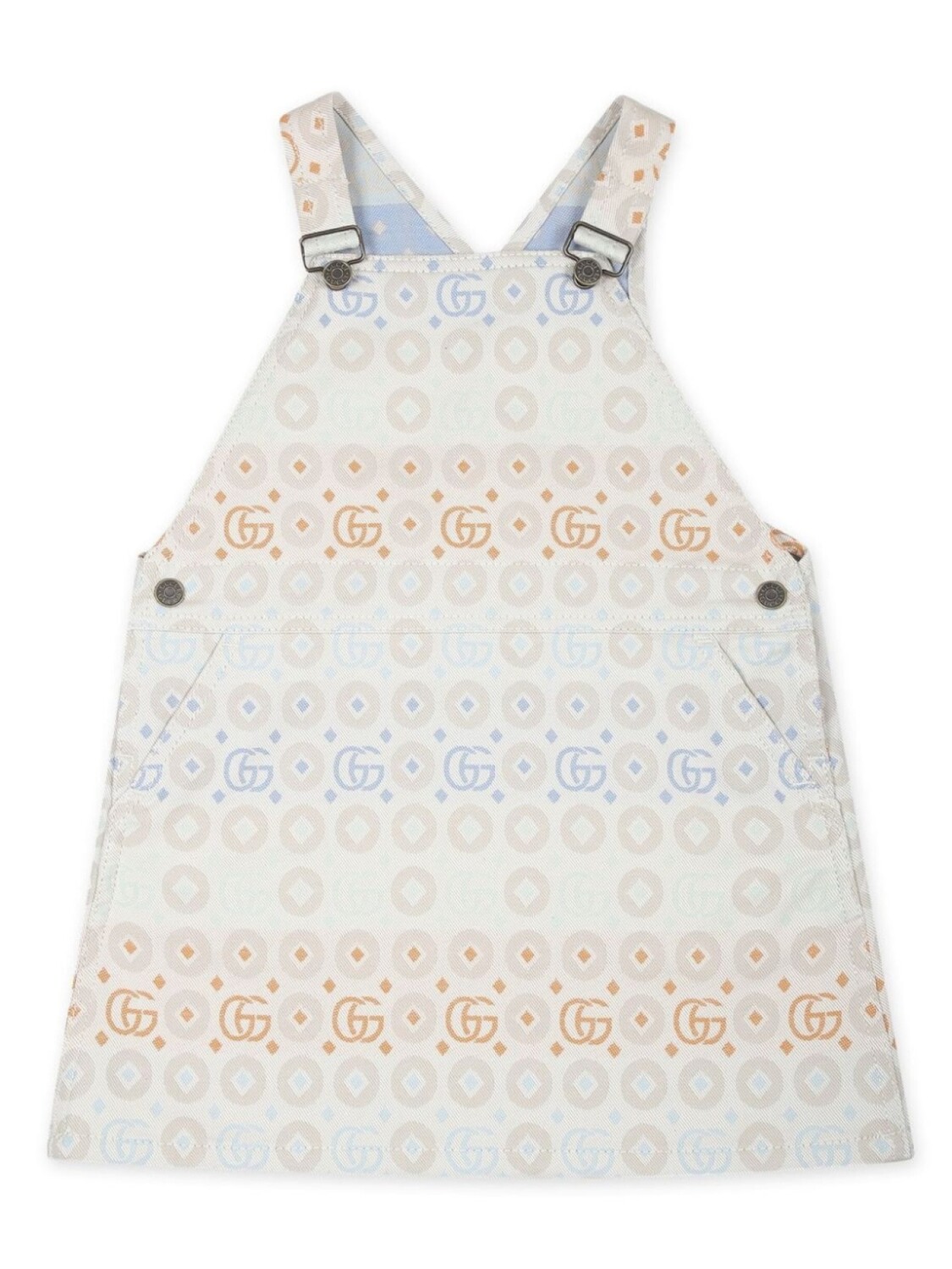 

Gucci Kids платье-комбинезон с логотипом Double G, белый