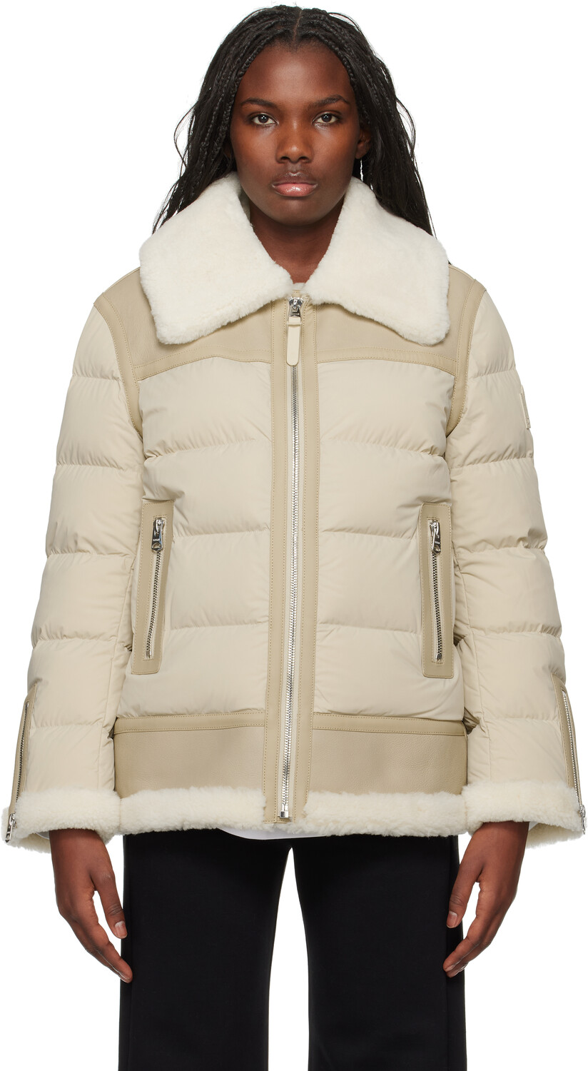

Бежевый пуховик Vanna из овчины MACKAGE