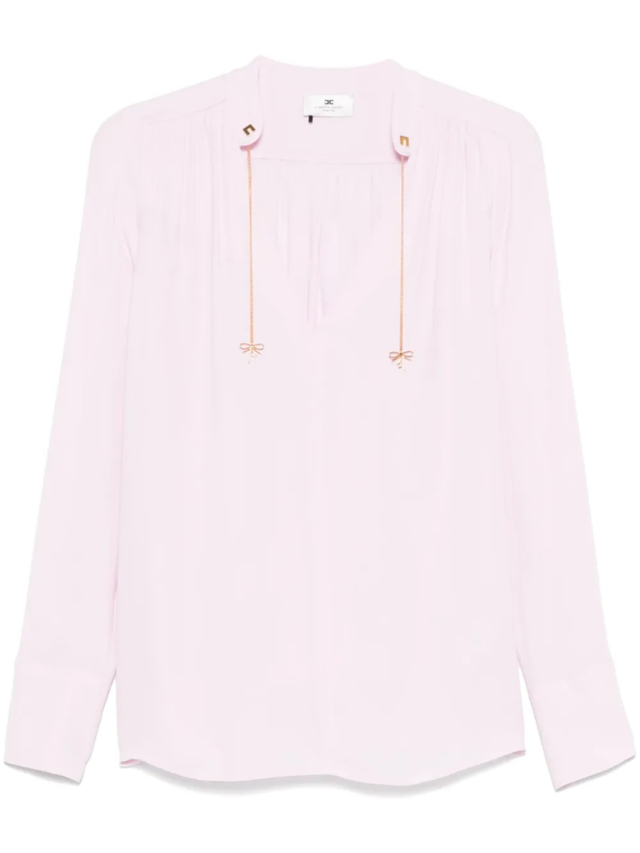 

Блузка с подвеской-логотипом Elisabetta Franchi, розовый
