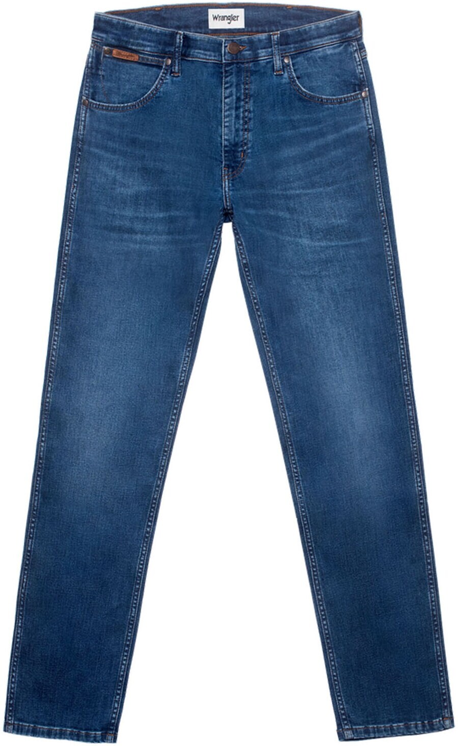 

Джинсы мужские WRANGLER с эффектом потертости, синий
