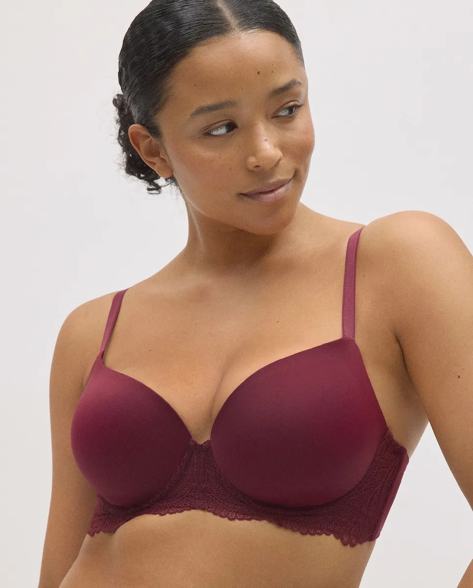 

Бюстгальтер с косточками, с кружевной подкладкой, чашки B и C Ysabel Mora, красный