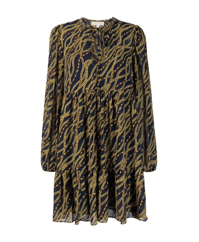 

Платье с принтом в виде цепочек Michael Kors, черный