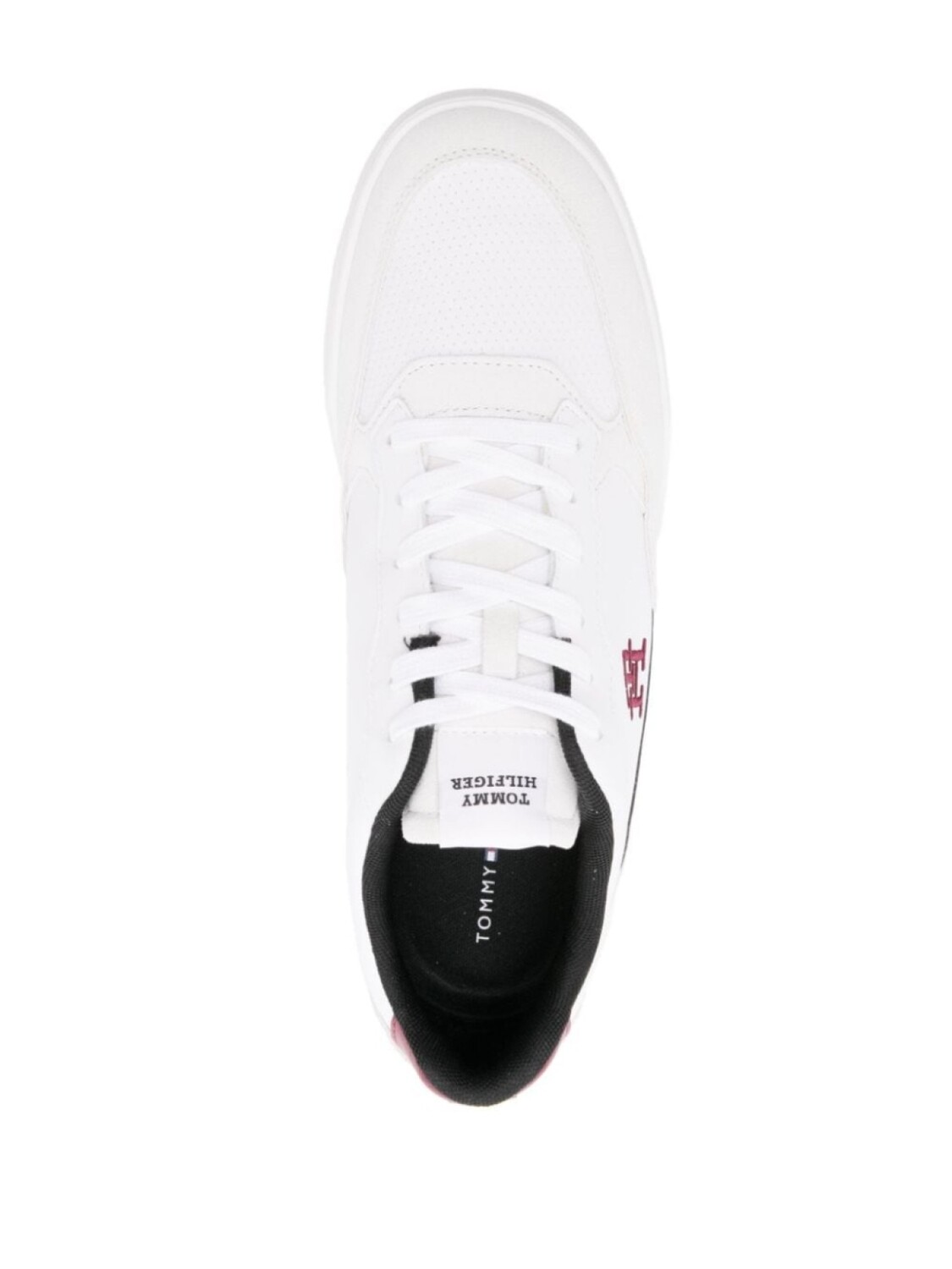 Tommy Hilfiger кроссовки из кожи Cupsole с высокой подошвой, белый — фото 4