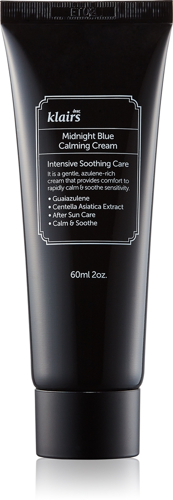 

Успокаивающий крем темно-синего цвета для чувствительной и покрасневшей после загара кожи Klairs, 60 мл