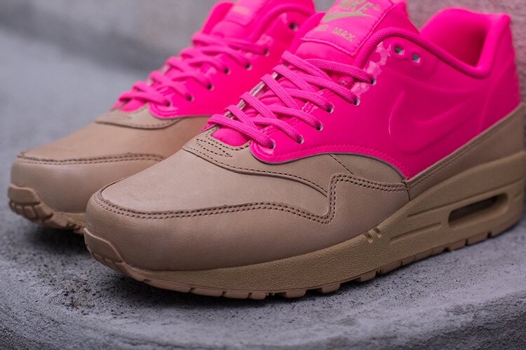 Кроссовки Nike Wmns Air Max 1 VT QS 'Pink Vachetta', загар — фото 3