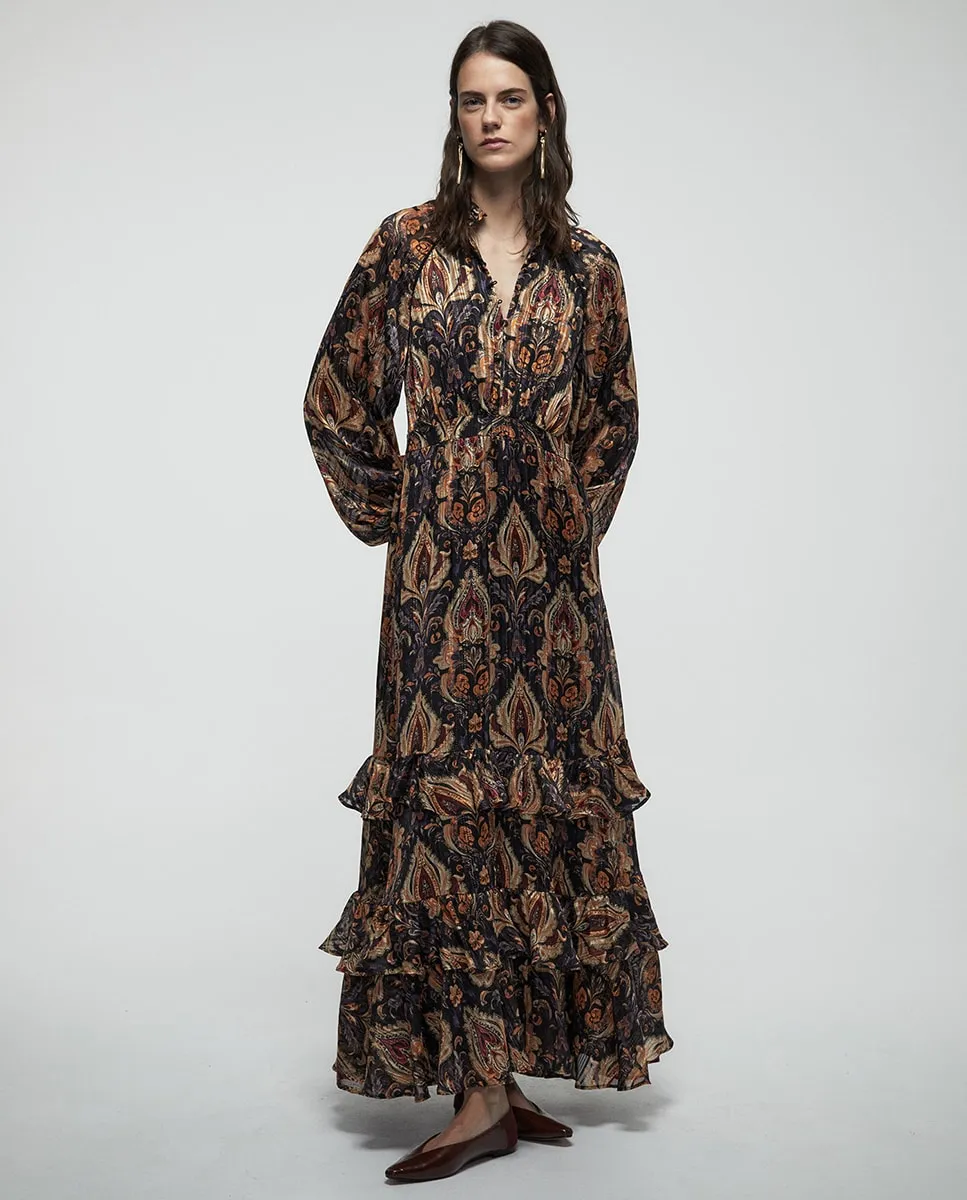 

Платье с узором пейсли Sfera, черный