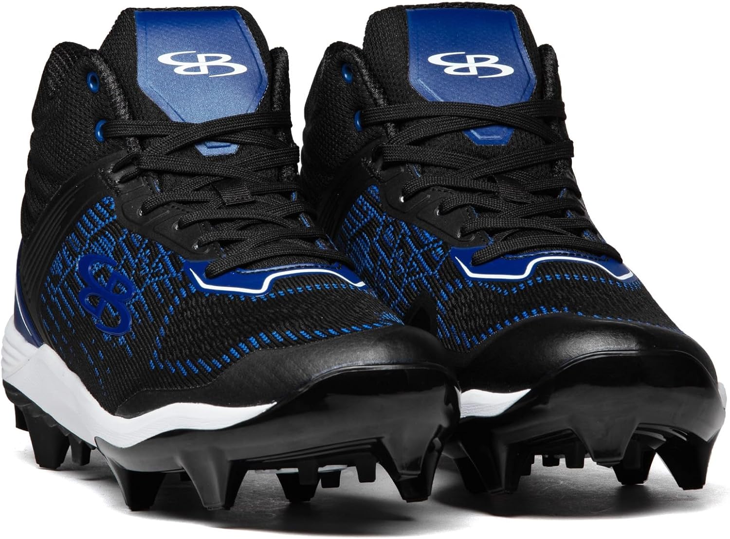 Бутсы Boombah Viper Pureknit для мужчин с формованной средней подошвой - Status - несколько цветовых вариантов - несколько размеров, черный/синий — фото 4