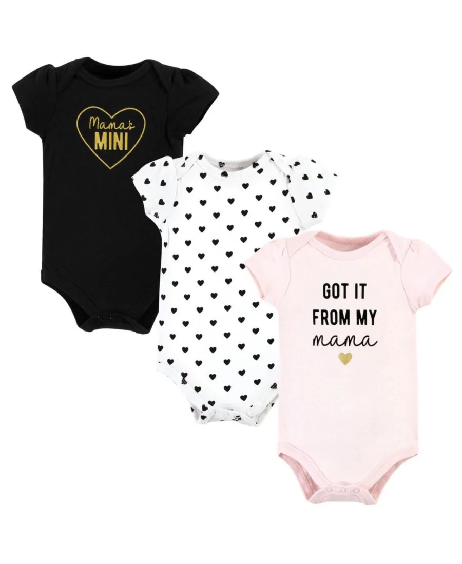 Комплект из 3 хлопковых боди Hudson Baby, Mama Heart