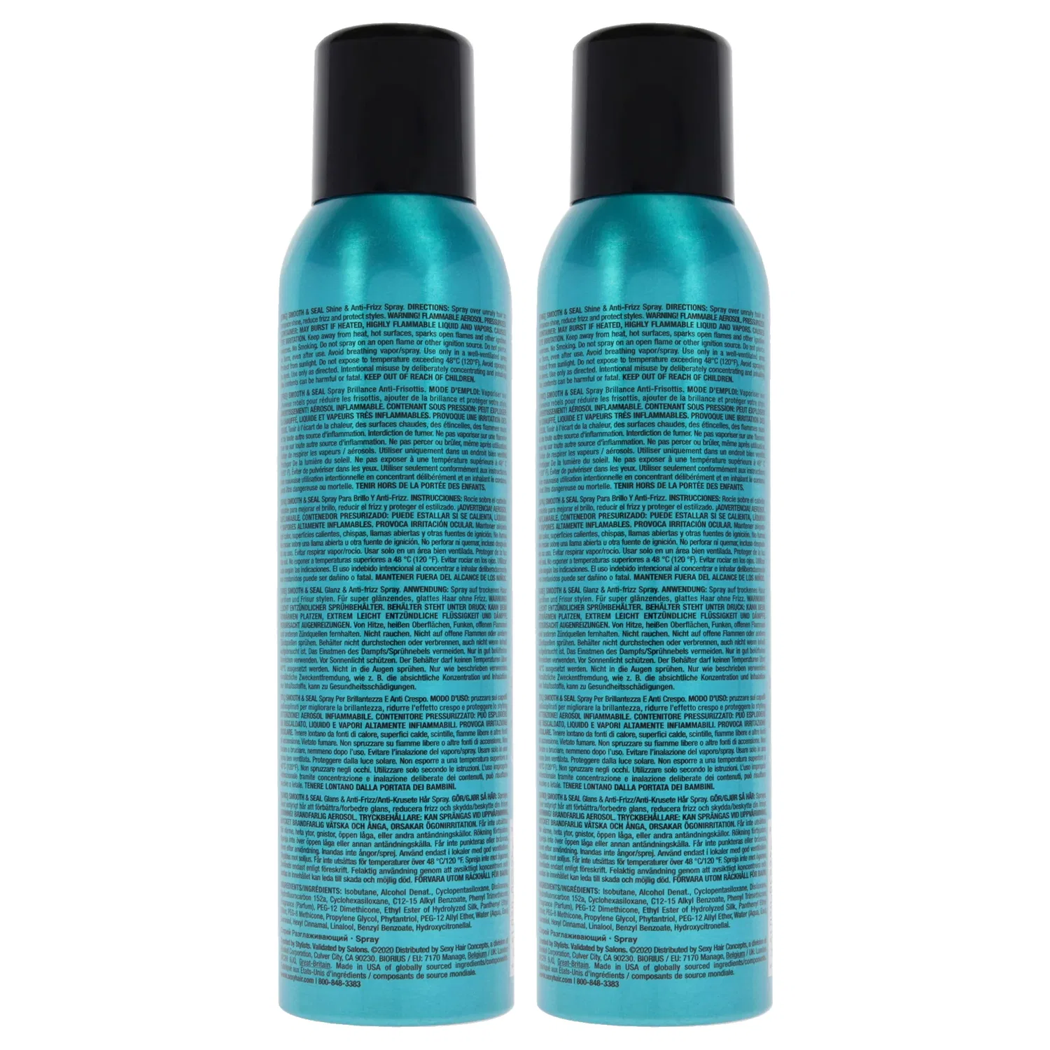 Спрей для волос Sexy Hair Healthy Smooth and Seal Anti-Frizz Spray от Sexy Hair для мужчин и женщин - 170 мл - упаковка из 2 штук, Clear — фото 3