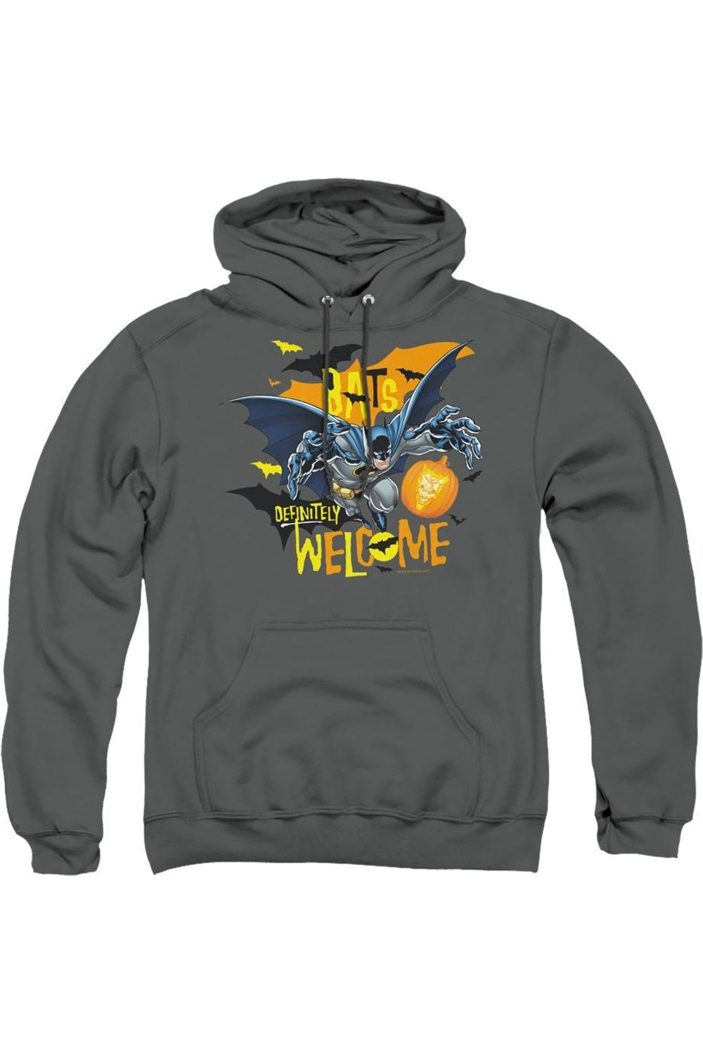 

Толстовка с капюшоном Batman Bats Welcome для взрослых Gildan, цвет charcoal