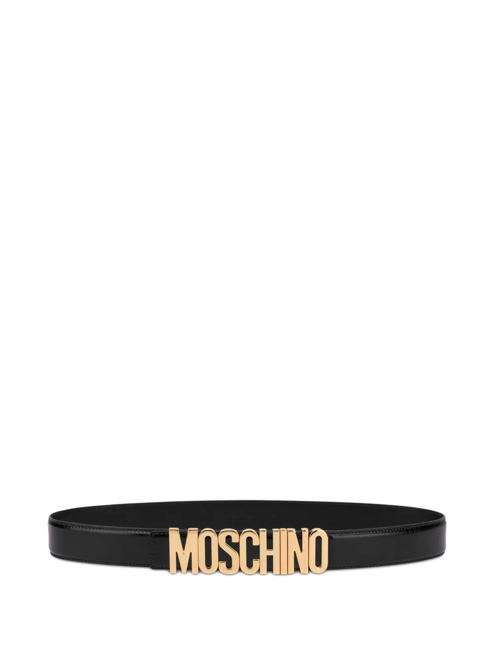 

Ремень с пряжкой-логотипом Moschino, черный