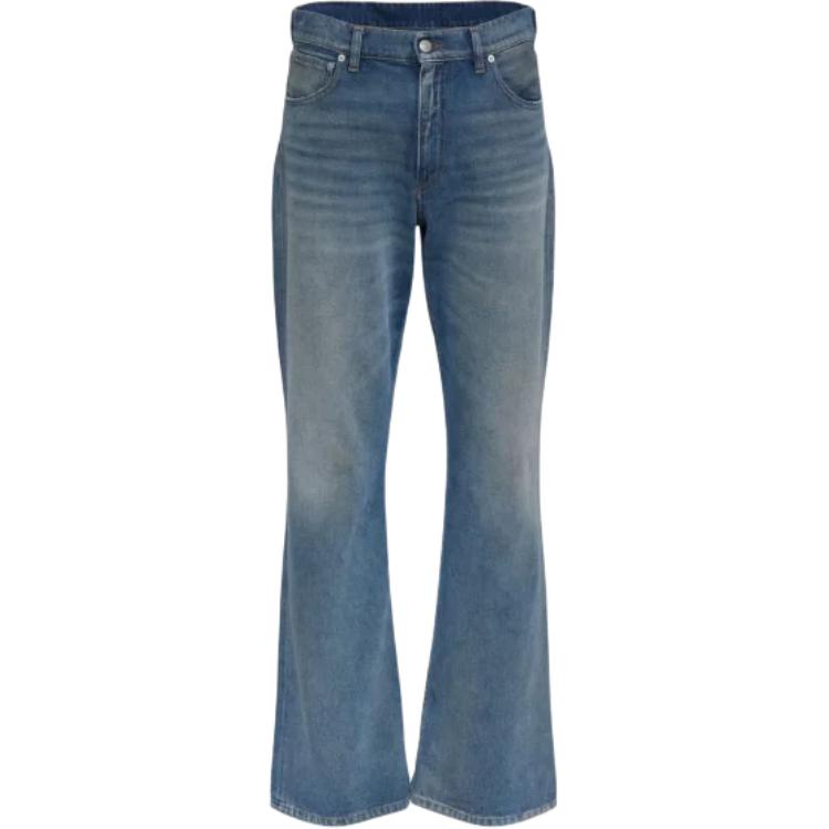 

Джинсы-клеш с нашивкой логотипа Mm6 Maison Margiela, синий